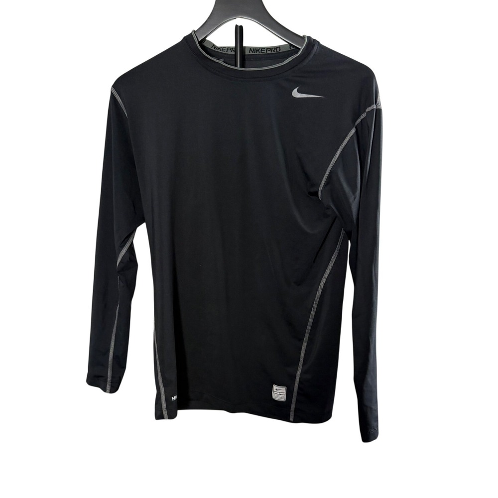 Nike Pro Mens XL Long Sleeve Base Layer Compression Shirt Black Nike FIT